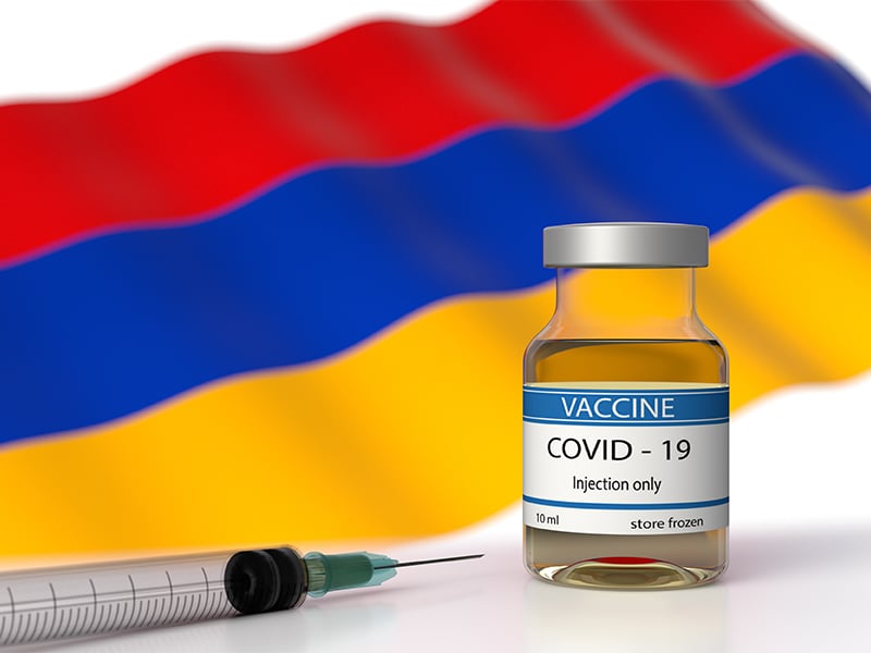 تزریق واکسن به گردشگران در ارمنستان